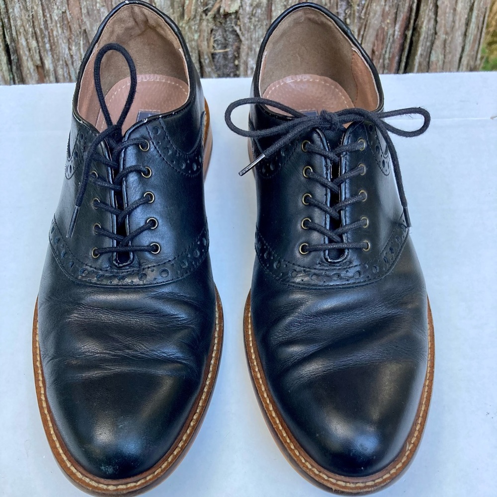 ASTON GREY Mens Black Leather Oxford Shoes Size 8.5